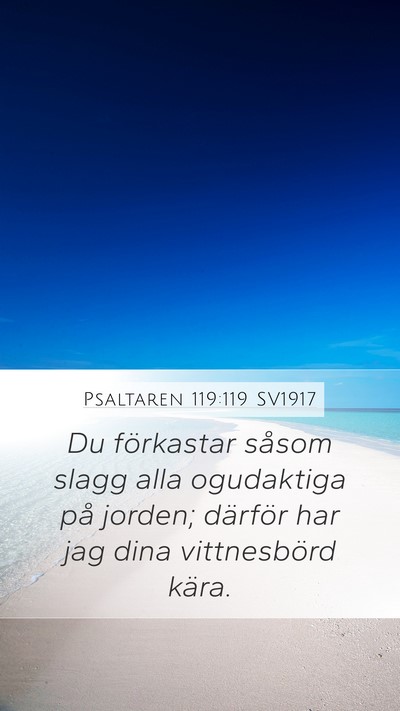 Psaltaren 119:119 SV1917 Bible Verse Image