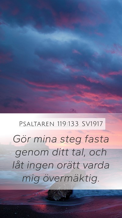 Psaltaren 119:133 SV1917 Bible Verse Image