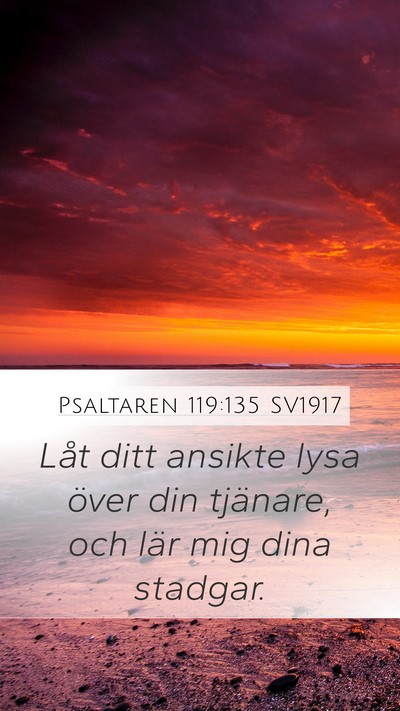 Psaltaren 119:135 SV1917 Bible Verse Image