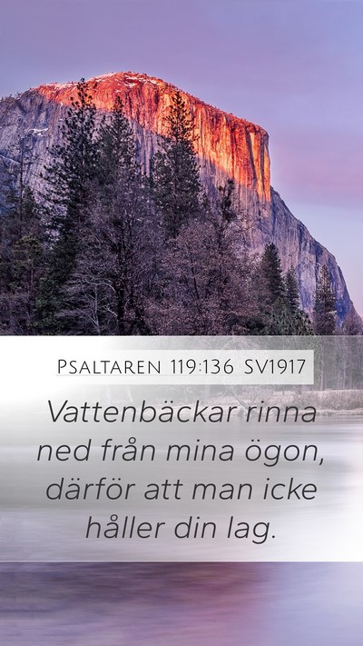 Psaltaren 119:136 SV1917 Bible Verse Image