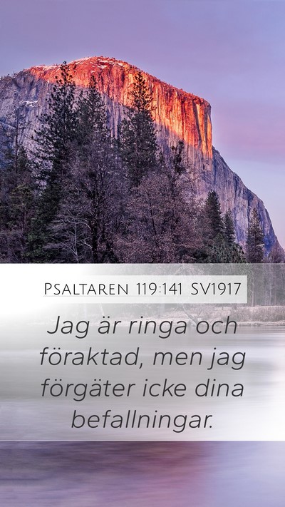 Psaltaren 119:141 SV1917 Bible Verse Image