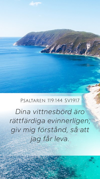 Psaltaren 119:144 SV1917 Bible Verse Image