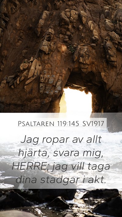 Psaltaren 119:145 SV1917 Bible Verse Image