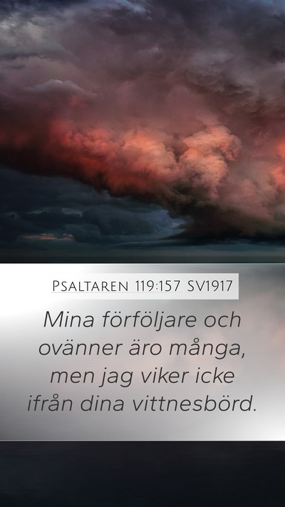 Psaltaren 119:157 SV1917 Bible Verse Image