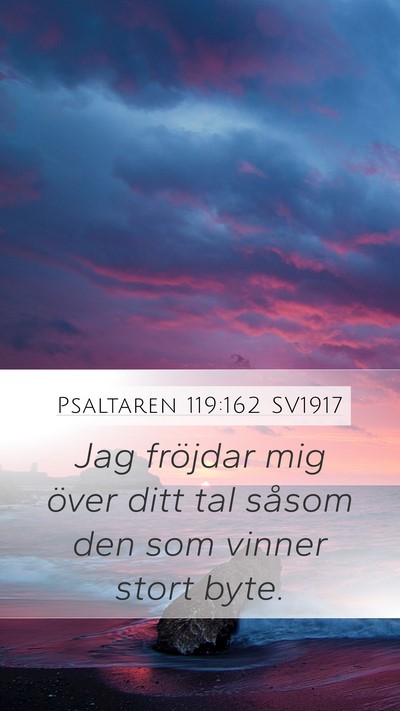 Psaltaren 119:162 SV1917 Bible Verse Image