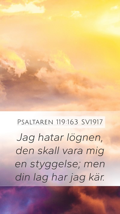 Psaltaren 119:163 SV1917 Bible Verse Image