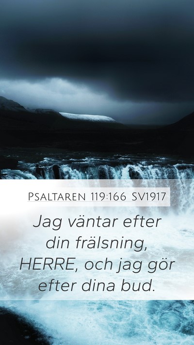 Psaltaren 119:166 SV1917 Bible Verse Image