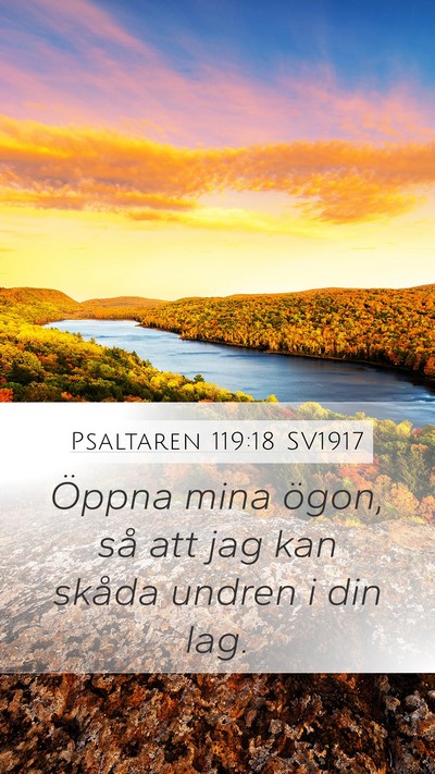 Psaltaren 119:18 SV1917 Bible Verse Image
