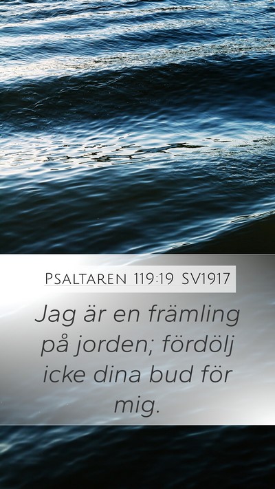 Psaltaren 119:19 SV1917 Bible Verse Image