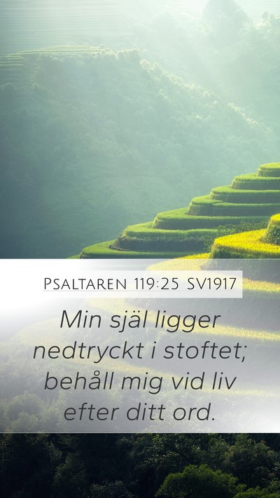 Psaltaren 119:25 SV1917 Bible Verse Image