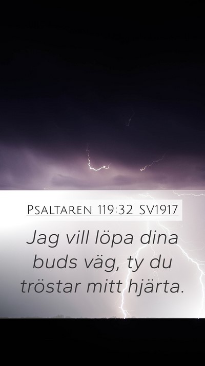 Psaltaren 119:32 SV1917 Bible Verse Image