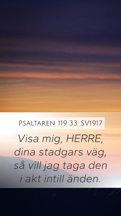 Psaltaren 119:33 SV1917 Bible Verse Image