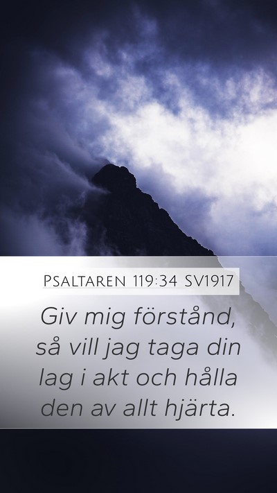 Psaltaren 119:34 SV1917 Bible Verse Image