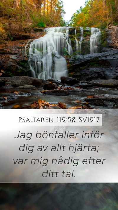 Psaltaren 119:58 SV1917 Bible Verse Image
