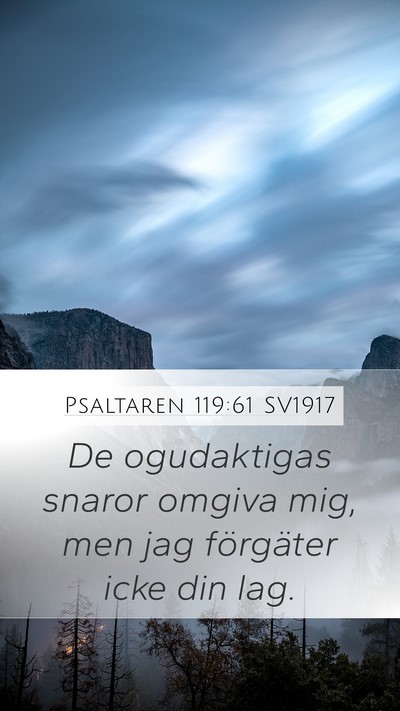 Psaltaren 119:61 SV1917 Bible Verse Image