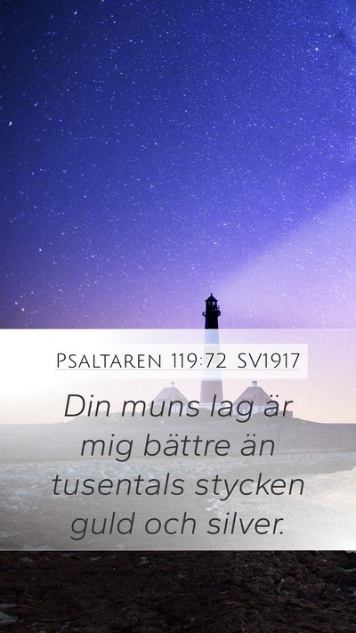 Psaltaren 119:72 SV1917 Bible Verse Image