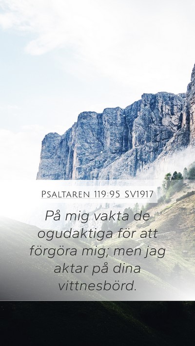 Psaltaren 119:95 SV1917 Bible Verse Image