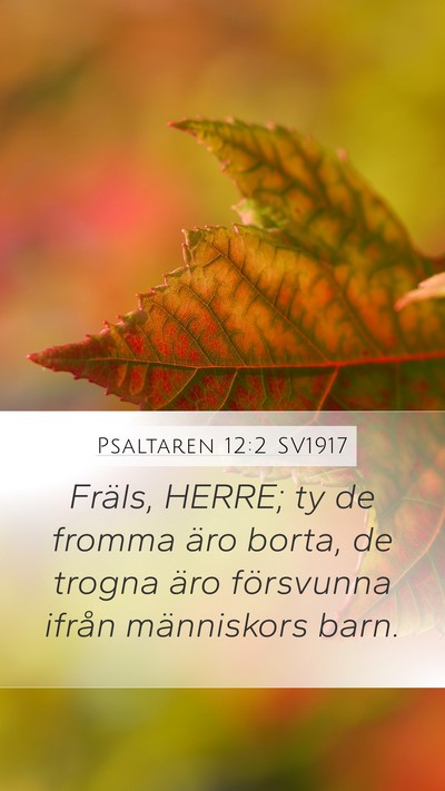 Psaltaren 12:2 SV1917 Bible Verse Image