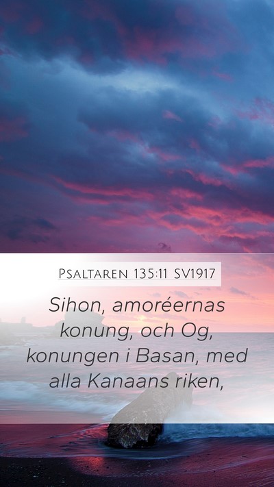 Psaltaren 135:11 SV1917 Bible Verse Image