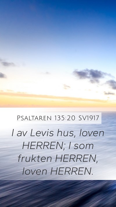 Psaltaren 135:20 SV1917 Bible Verse Image