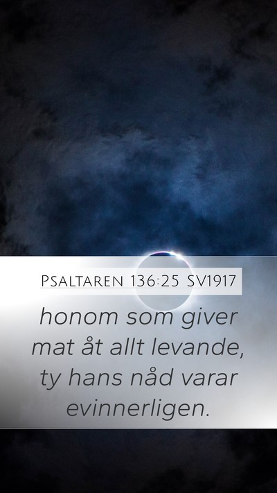 Psaltaren 136:25 SV1917 Bible Verse Image