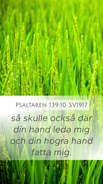 Psaltaren 139:10 SV1917 Mobile Phone Wallpaper - så skulle också där din hand leda mig och din - Mobile Bible Verse Wallpaper