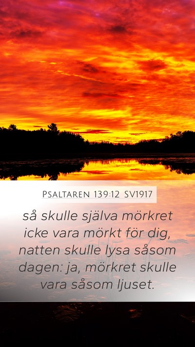 Psaltaren 139:12 SV1917 Bible Verse Image