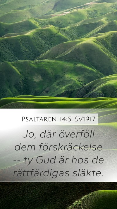 Psaltaren 14:5 SV1917 Bible Verse Image