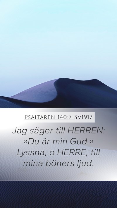 Psaltaren 140:7 SV1917 Bible Verse Image