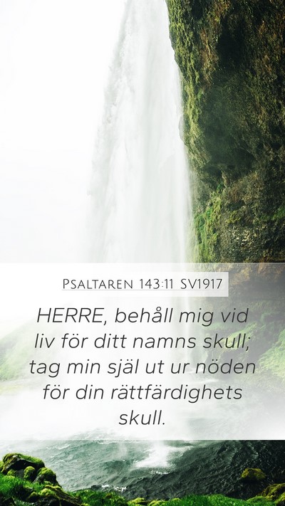 Psaltaren 143:11 SV1917 Bible Verse Image
