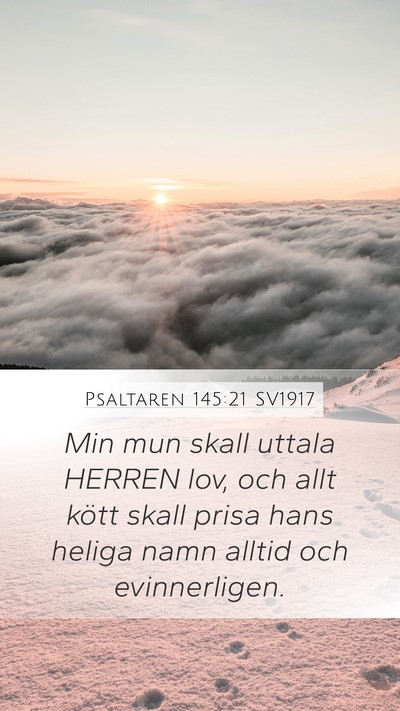 Psaltaren 145:21 SV1917 Bible Verse Image