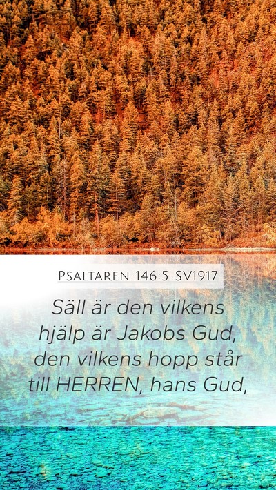 Psaltaren 146:5 SV1917 Bible Verse Image