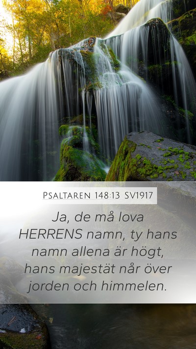Psaltaren 148:13 SV1917 Bible Verse Image