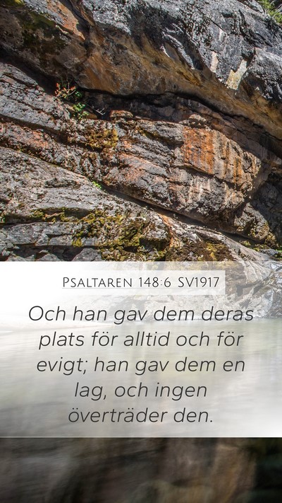 Psaltaren 148:6 SV1917 Bible Verse Image