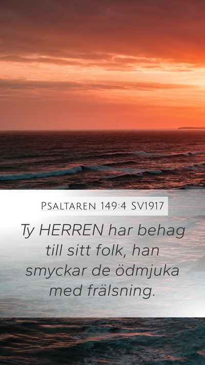 Psaltaren 149:4 SV1917 Bible Verse Image