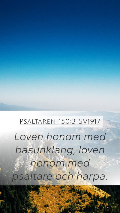 Psaltaren 150:3 SV1917 Bible Verse Image