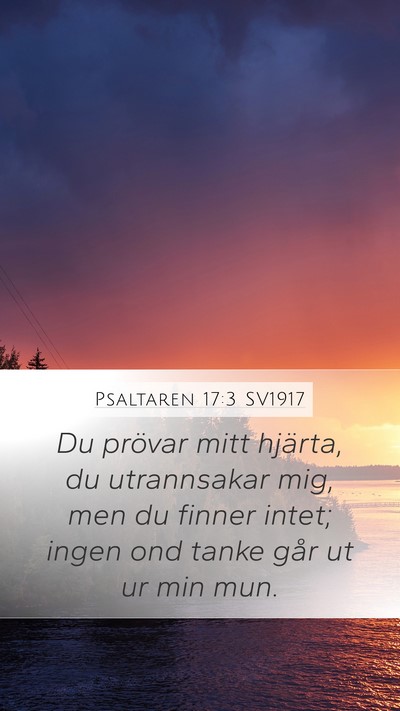 Psaltaren 17:3 SV1917 Bible Verse Image