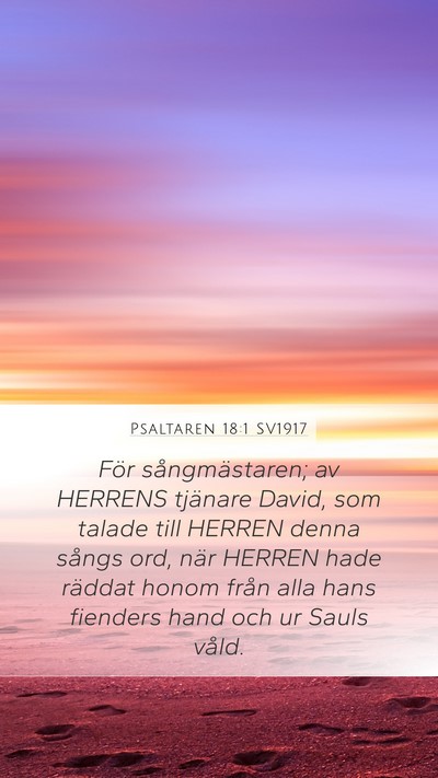 Psaltaren 18:1 SV1917 Bible Verse Image