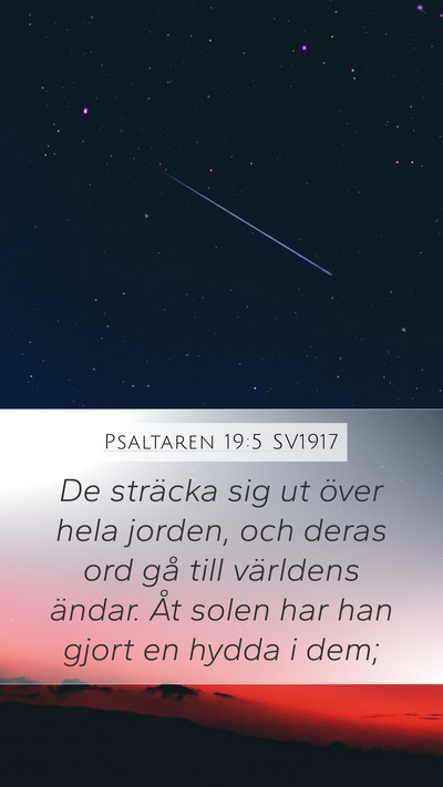 Psaltaren 19:5 SV1917 Bible Verse Image