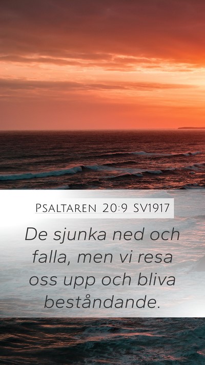 Psaltaren 20:9 SV1917 Bible Verse Image
