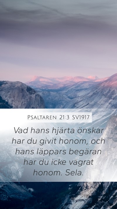 Psaltaren 21:3 SV1917 Bible Verse Image