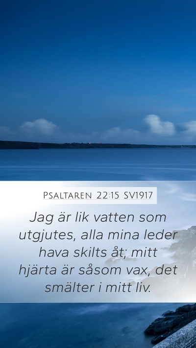 Psaltaren 22:15 SV1917 Bible Verse Image