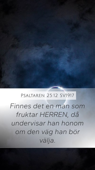 Psaltaren 25:12 SV1917 Bible Verse Image