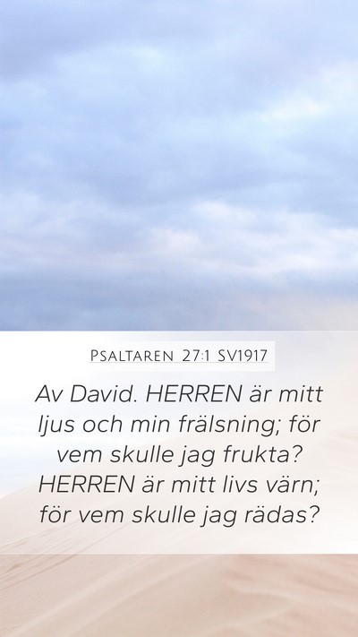 Psaltaren 27:1 SV1917 Bible Verse Image