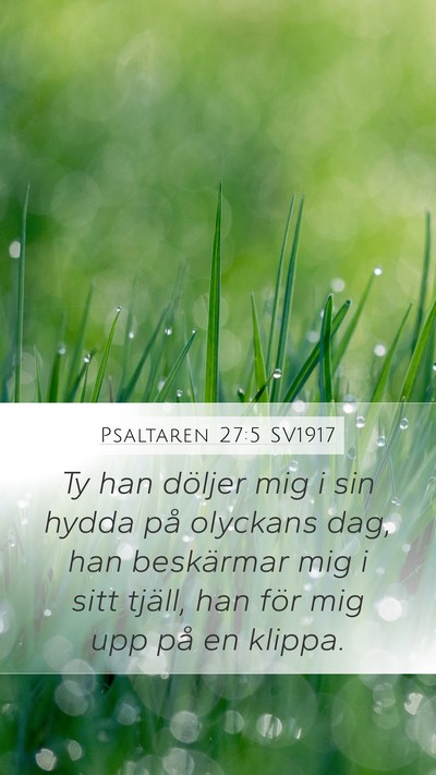 Psaltaren 27:5 SV1917 Bible Verse Image