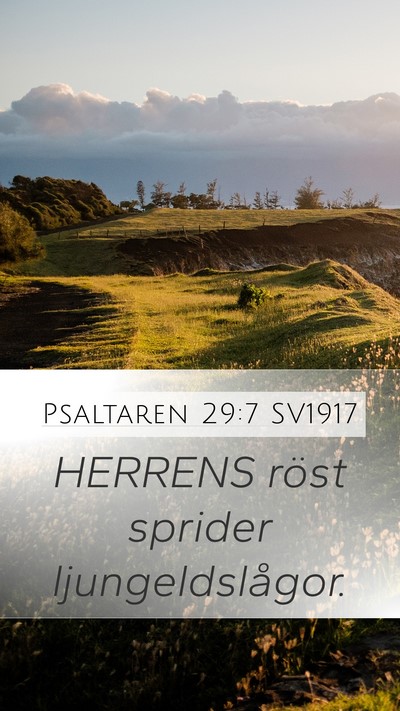 Psaltaren 29:7 SV1917 Mobile Phone Wallpaper - HERRENS röst sprider - Mobile Bible Verse Wallpaper