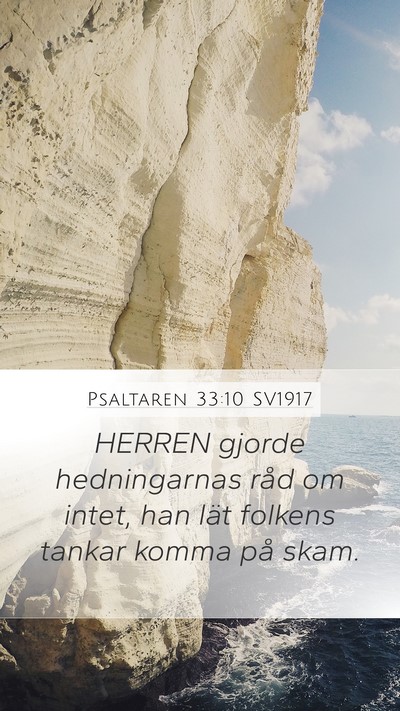 Psaltaren 33:10 SV1917 Bible Verse Image