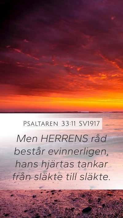 Psaltaren 33:11 SV1917 Bible Verse Image