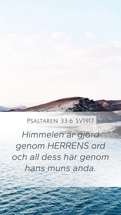 Psaltaren 33:6 SV1917 Bible Verse Image