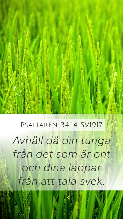 Psaltaren 34:14 SV1917 Bible Verse Image